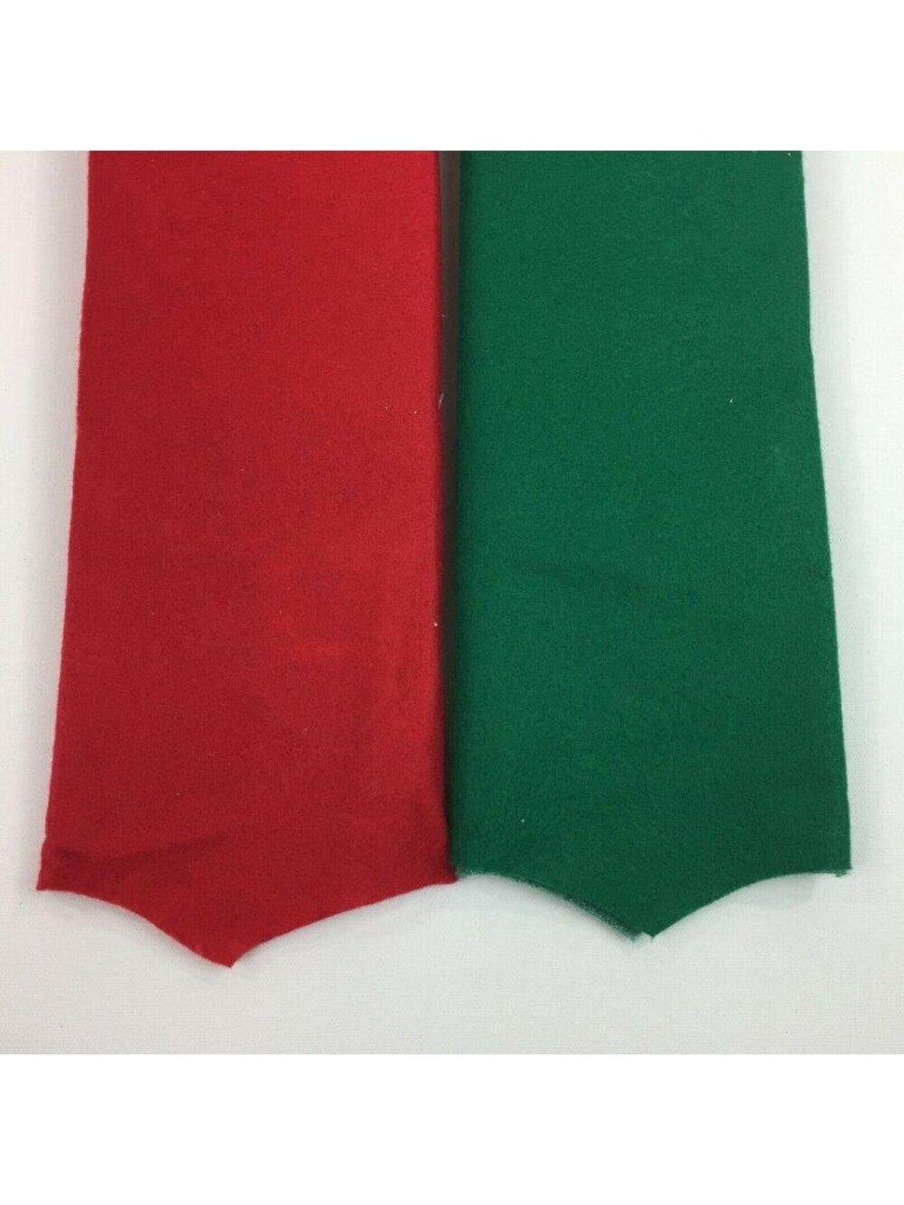 Holiday Time Set 2 Red Green 48" Felt Christmas Tree Skirt Round Scallop Edge
